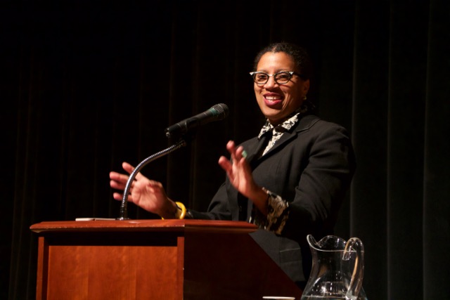 Robin Coste Lewis closing out the Spring Poetry Festival, on April 27, 2016