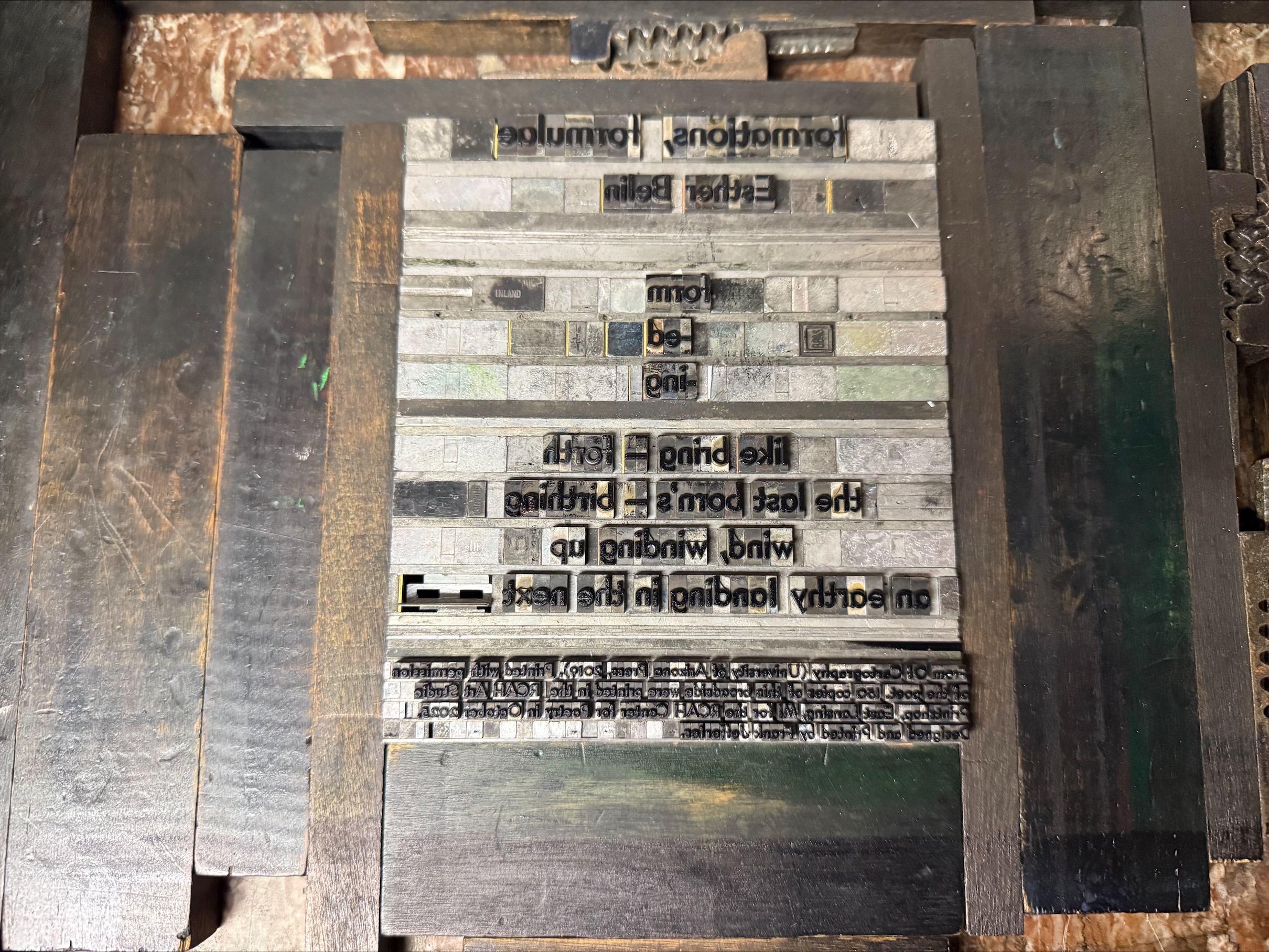 Printing as a Form of Poetry